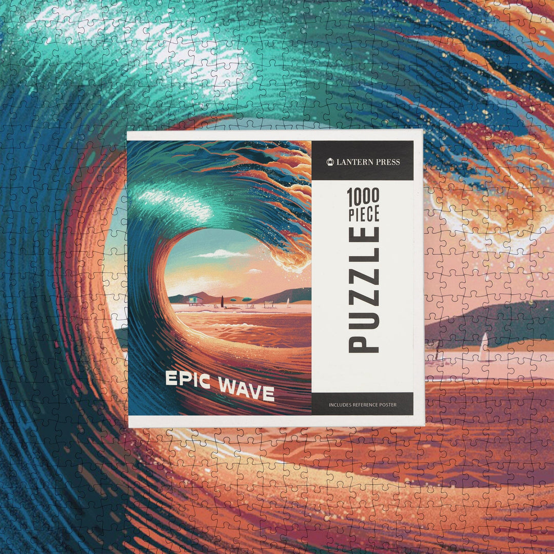 Epic Wave, Jigsaw Puzzle Puzzle Lantern Press 