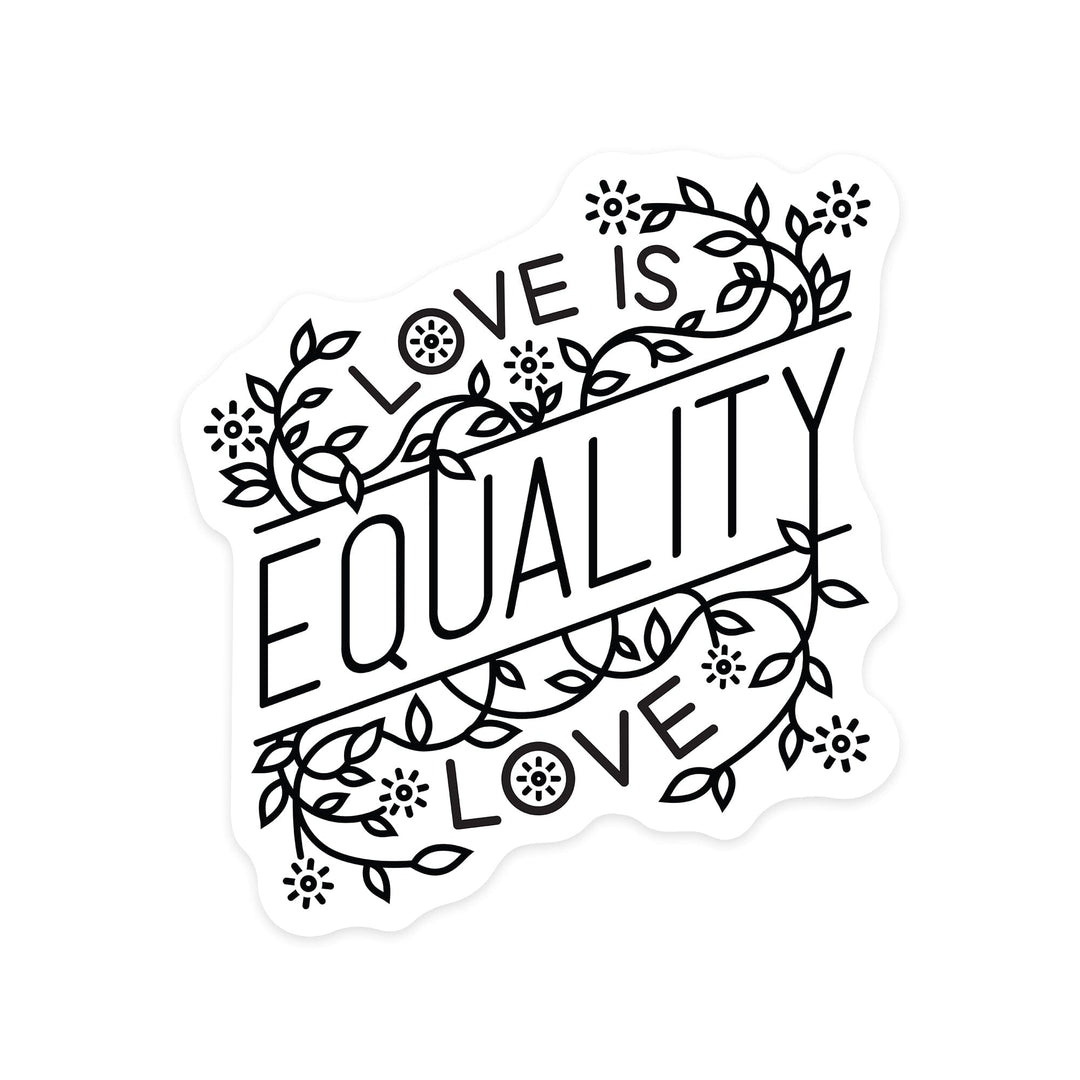 Equality, Love is Love, Pride, Contour, Lantern Press Artwork, Vinyl Sticker - Lantern Press