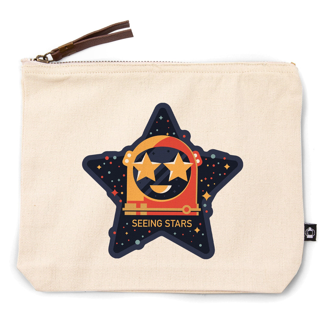 Equations and Emojis Collection, Astronaut Helmet, Seeing Stars, Contour, Accessory Go Bag - Lantern Press