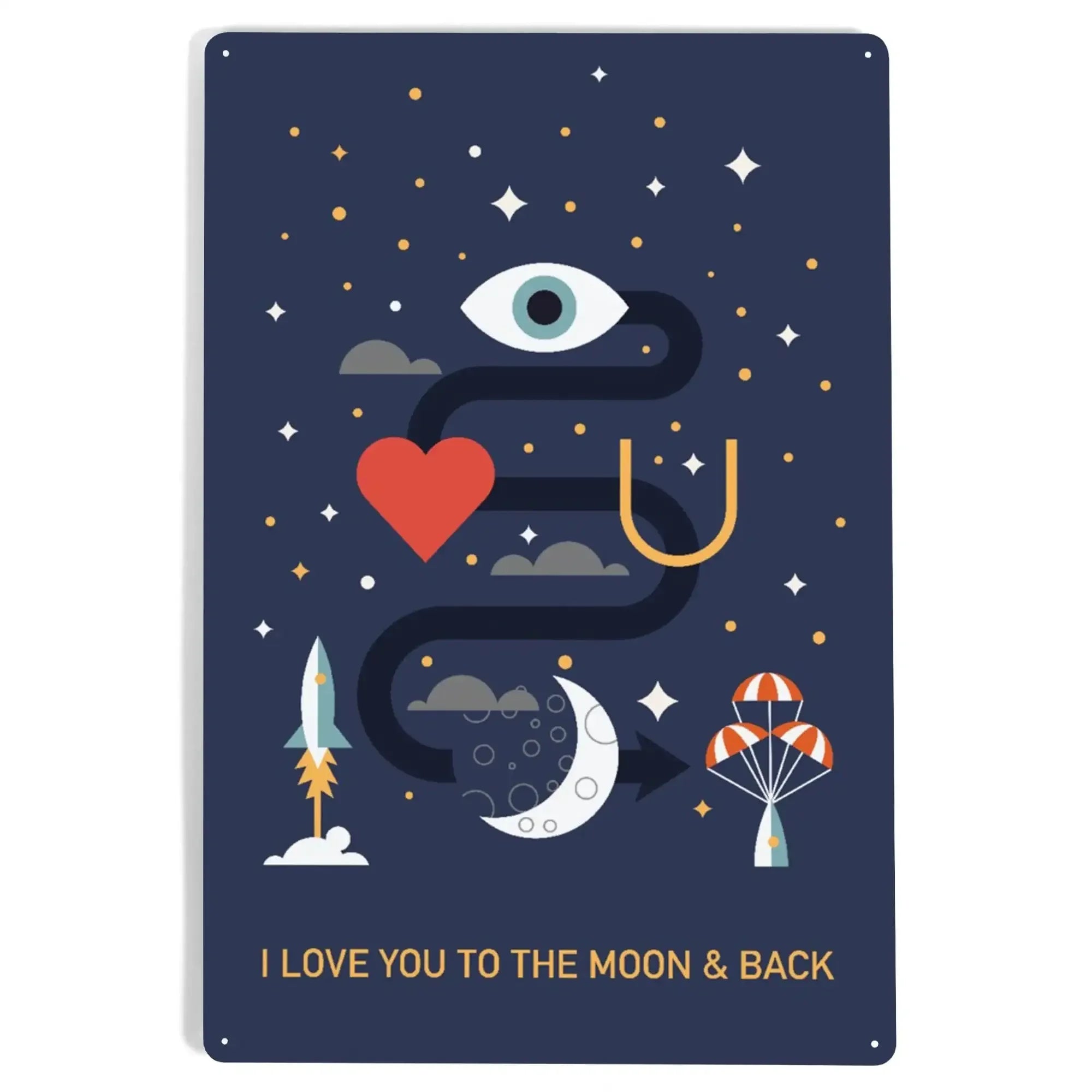 Equations and Emojis Collection, I Love You To The Moon And Back