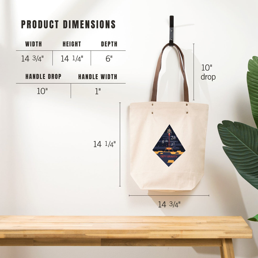 Equations and Emojis Collection, Lunar Lander, Defy Gravity, Contour, Accessory Go Bag - Lantern Press