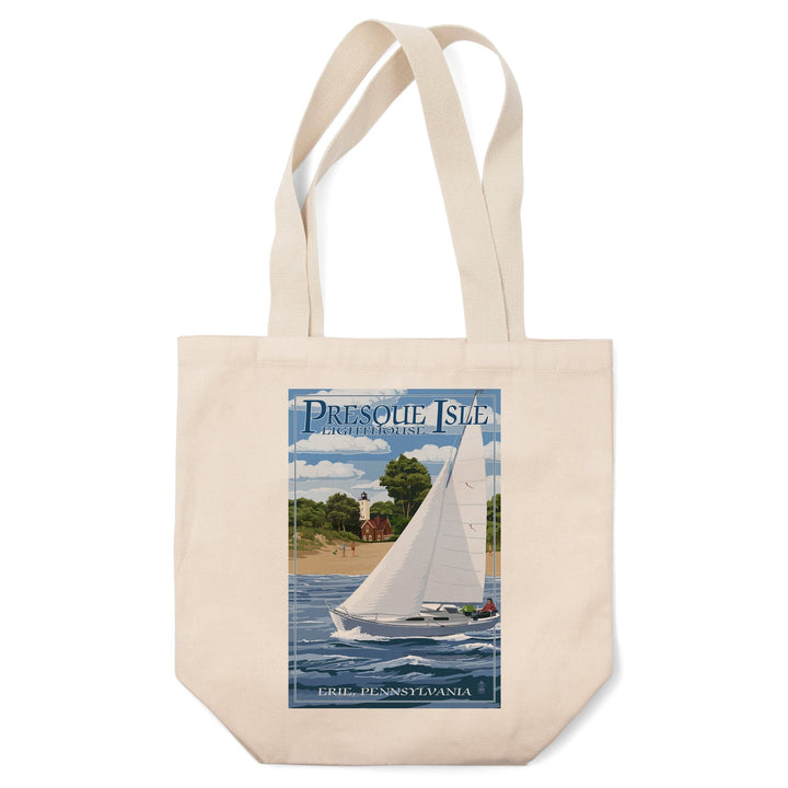 Erie, Pennsylvania, Presque Isle Lighthouse, Tote Bag Totes Lantern Press 