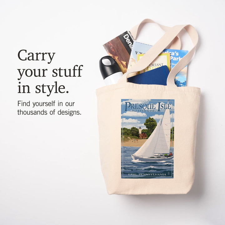 Erie, Pennsylvania, Presque Isle Lighthouse, Tote Bag Totes Lantern Press 