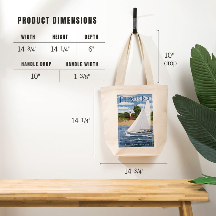 Erie, Pennsylvania, Presque Isle Lighthouse, Tote Bag Totes Lantern Press 