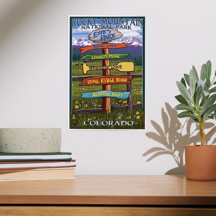 Estes Park, Colorado, Destinations Sign, Art & Giclee Prints Art Lantern Press 