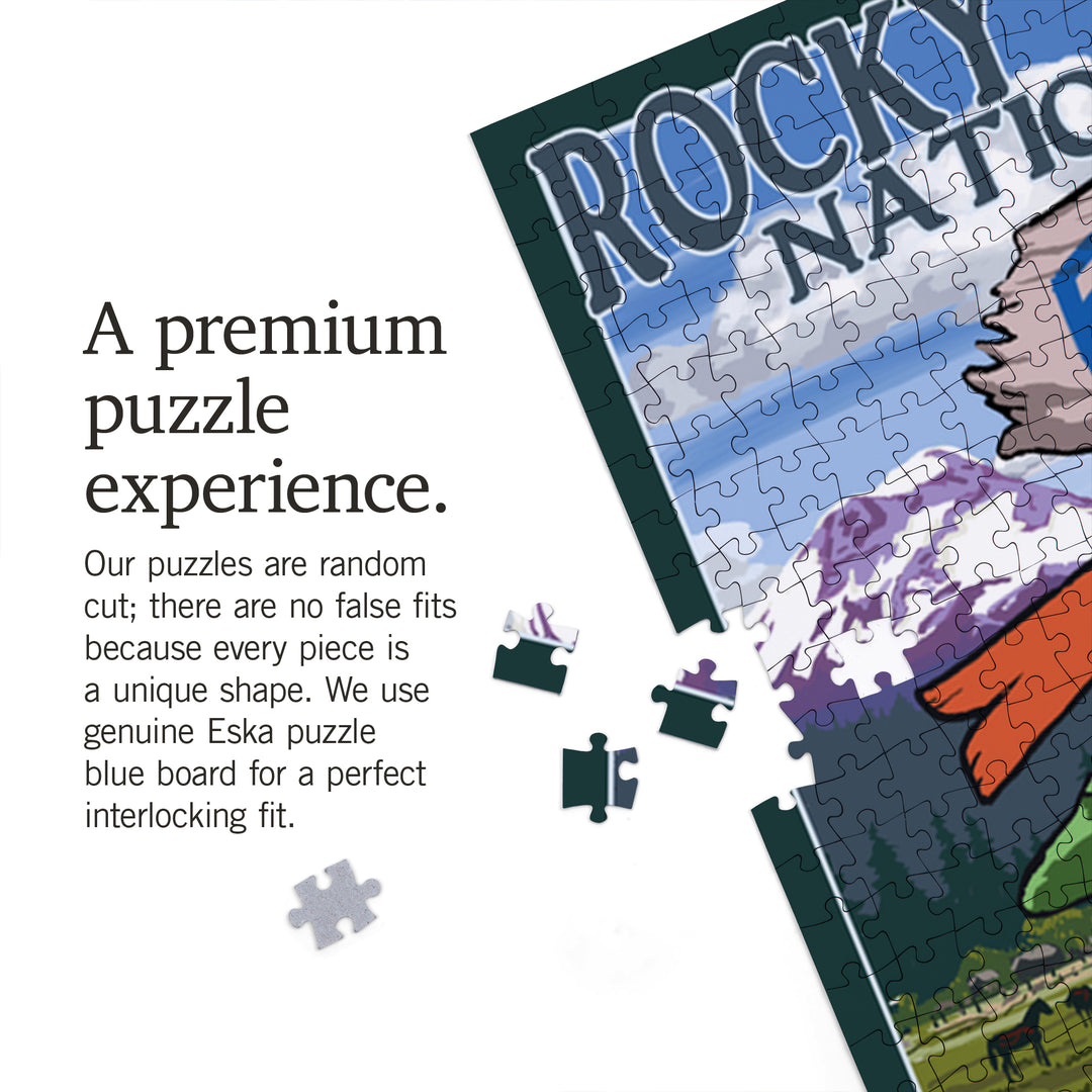 Estes Park, Colorado, Destinations Sign, Jigsaw Puzzle Puzzle Lantern Press 