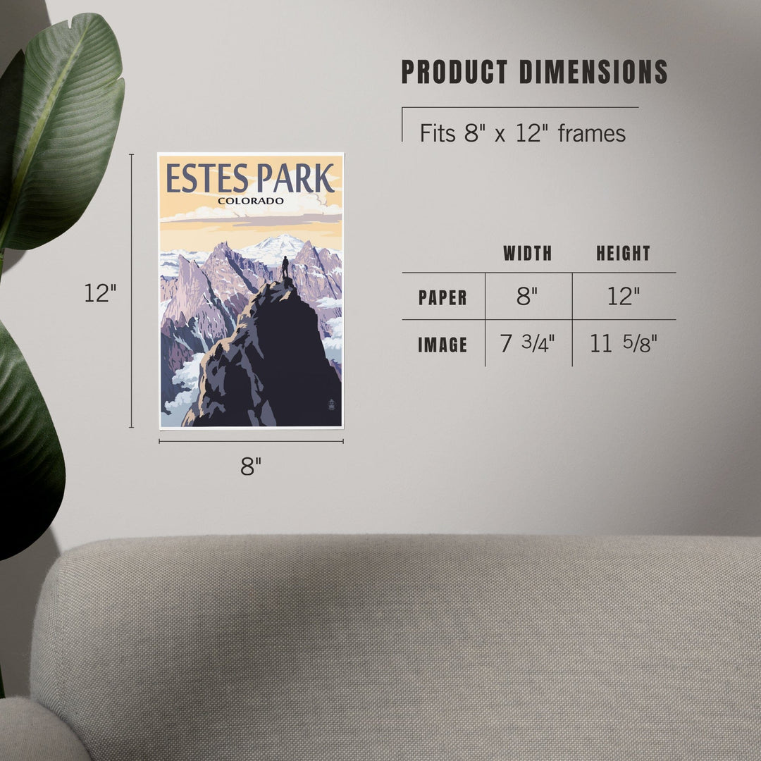 Estes Park, Colorado, Mountain Peaks, Art & Giclee Prints Art Lantern Press 