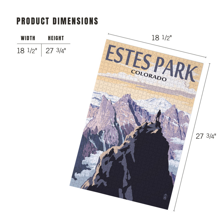 Estes Park, Colorado, Mountain Peaks, Jigsaw Puzzle Puzzle Lantern Press 
