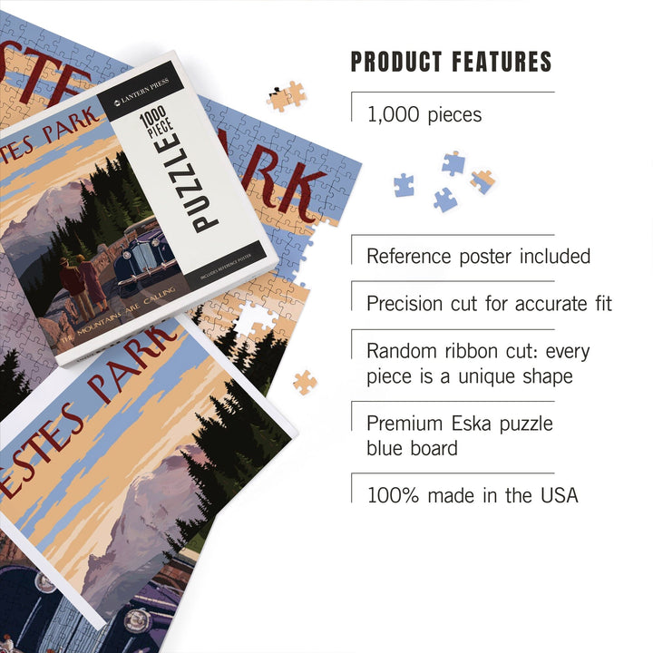 Estes Park, Colorado, The Mountains are Calling, Jigsaw Puzzle Puzzle Lantern Press 