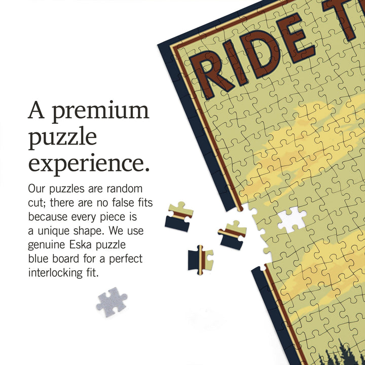 Eugene, Oregon, Ride the Trails, Jigsaw Puzzle Puzzle Lantern Press 