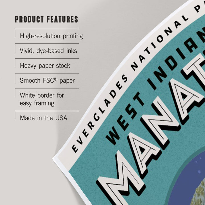 Everglades National Park, Facts About Manatees, Art & Giclee Prints Art Lantern Press 