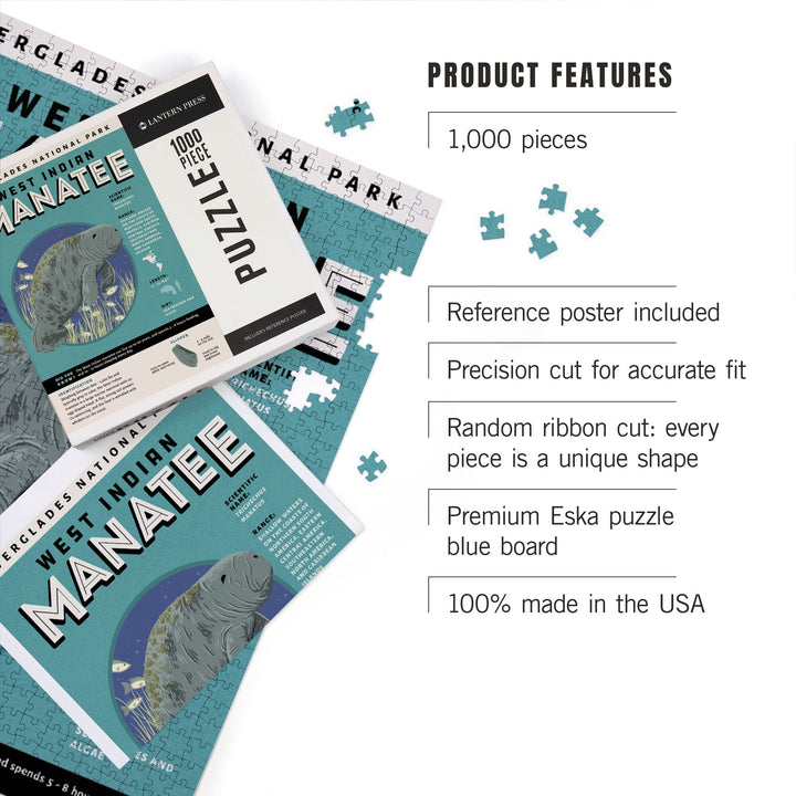 Everglades National Park, Facts About Manatees, Jigsaw Puzzle Puzzle Lantern Press 