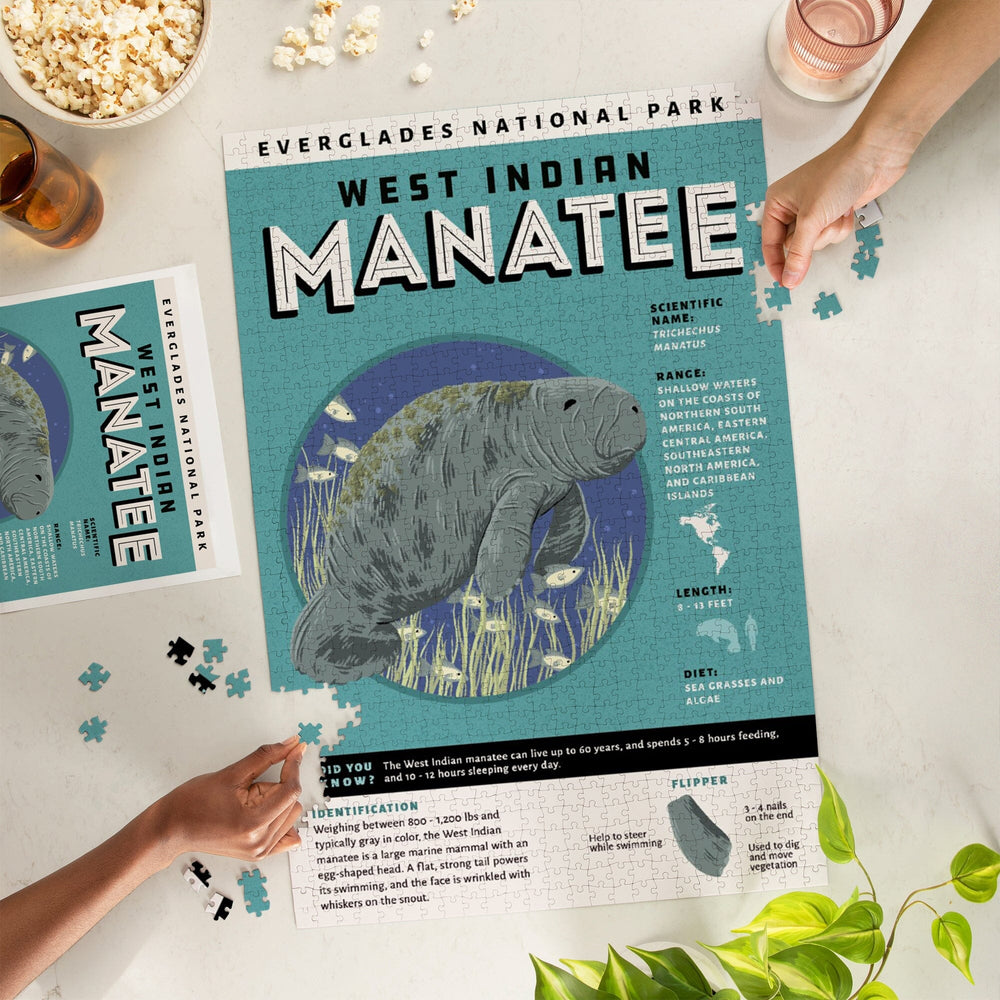 Everglades National Park, Facts About Manatees, Jigsaw Puzzle Puzzle Lantern Press 
