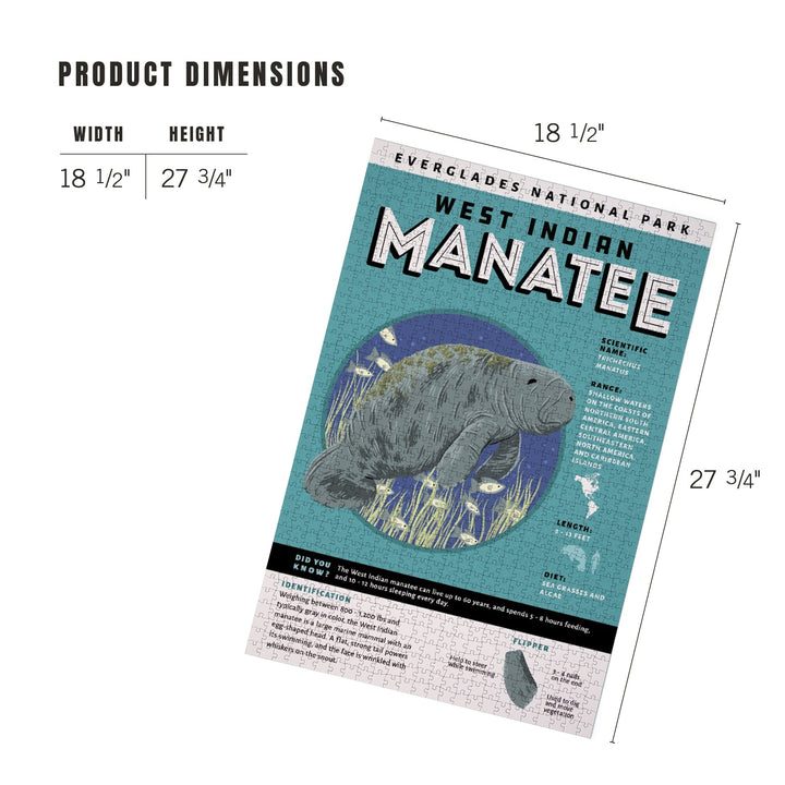 Everglades National Park, Facts About Manatees, Jigsaw Puzzle Puzzle Lantern Press 