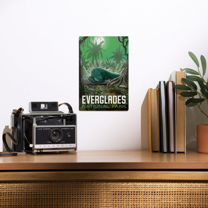 Everglades National Park, Florida, Alligator in Swamp, Metal Signs Metal Lantern Press 