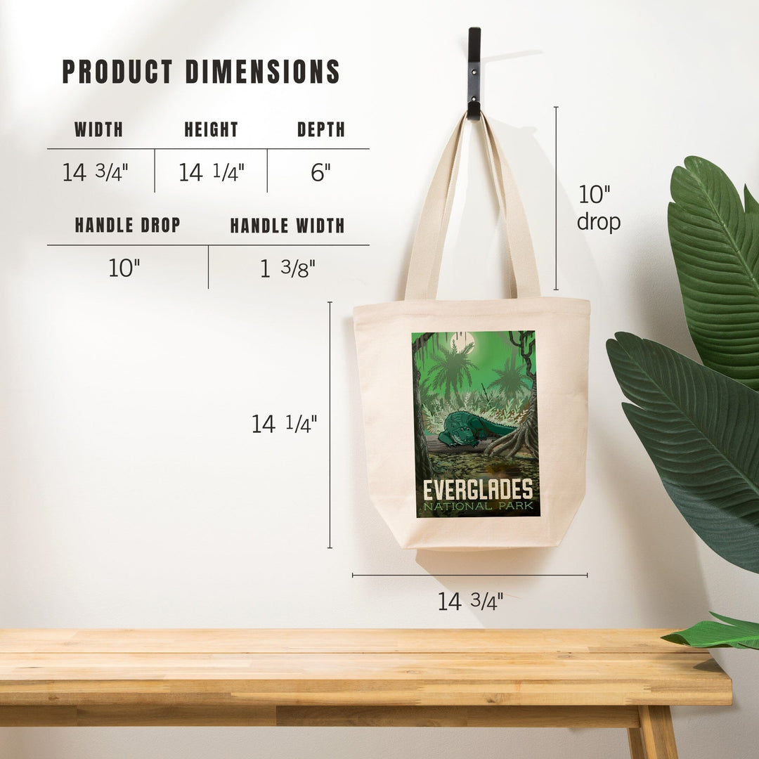 Everglades National Park, Florida, Alligator in Swamp, Tote Bag Totes Lantern Press 