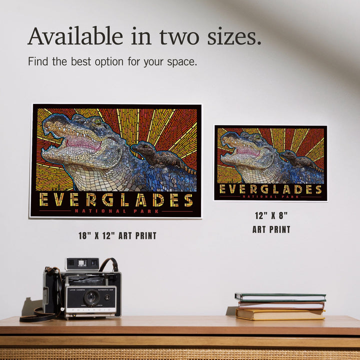 Everglades National Park, Florida, Alligator Mosaic, Art & Giclee Prints Art Lantern Press 
