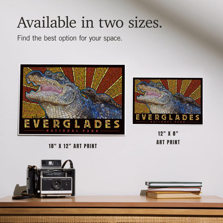 Everglades National Park, Florida, Alligator Mosaic, Art & Giclee Prints - Lantern Press