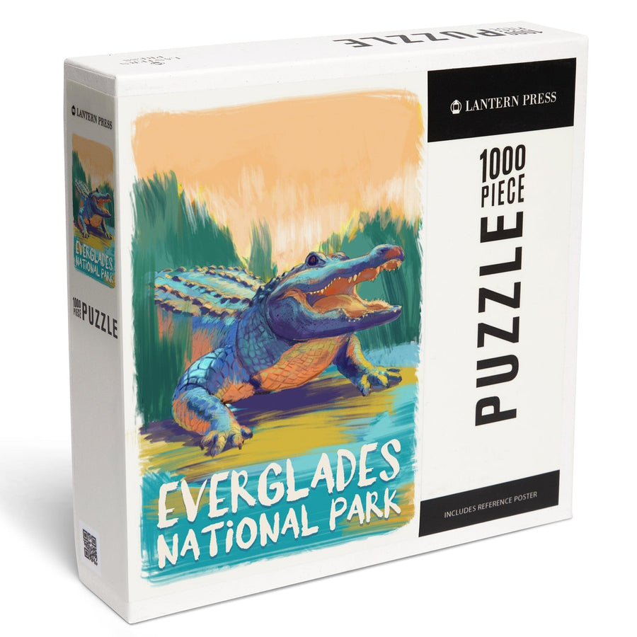 Everglades National Park, Florida, Alligator, Vivid, Jigsaw Puzzle Puzzle Lantern Press 