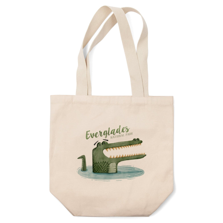 Everglades National Park, Florida, Alligator, Watercolor, Tote Bag Totes Lantern Press 