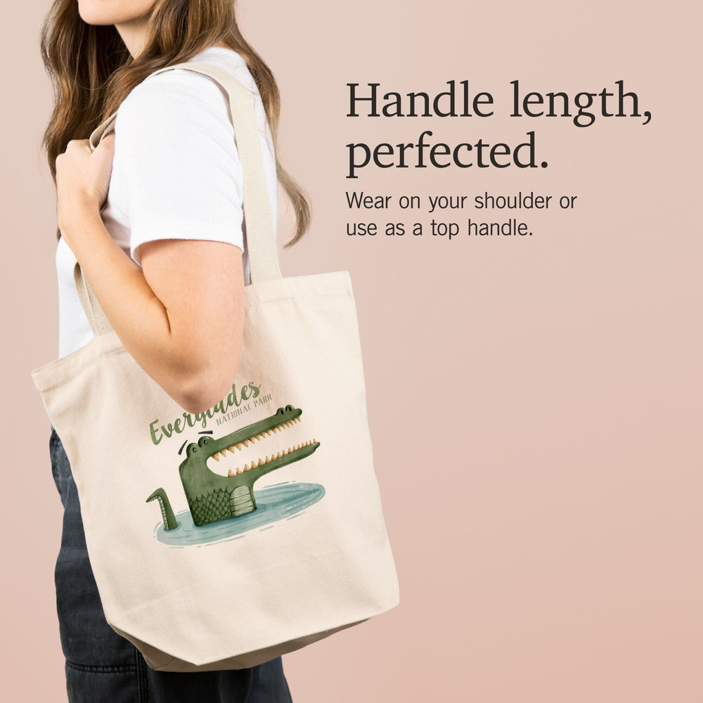 Everglades National Park, Florida, Alligator, Watercolor, Tote Bag Totes Lantern Press 