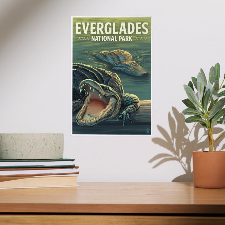 Everglades National Park, Florida, Alligators, Art & Giclee Prints Art Lantern Press 