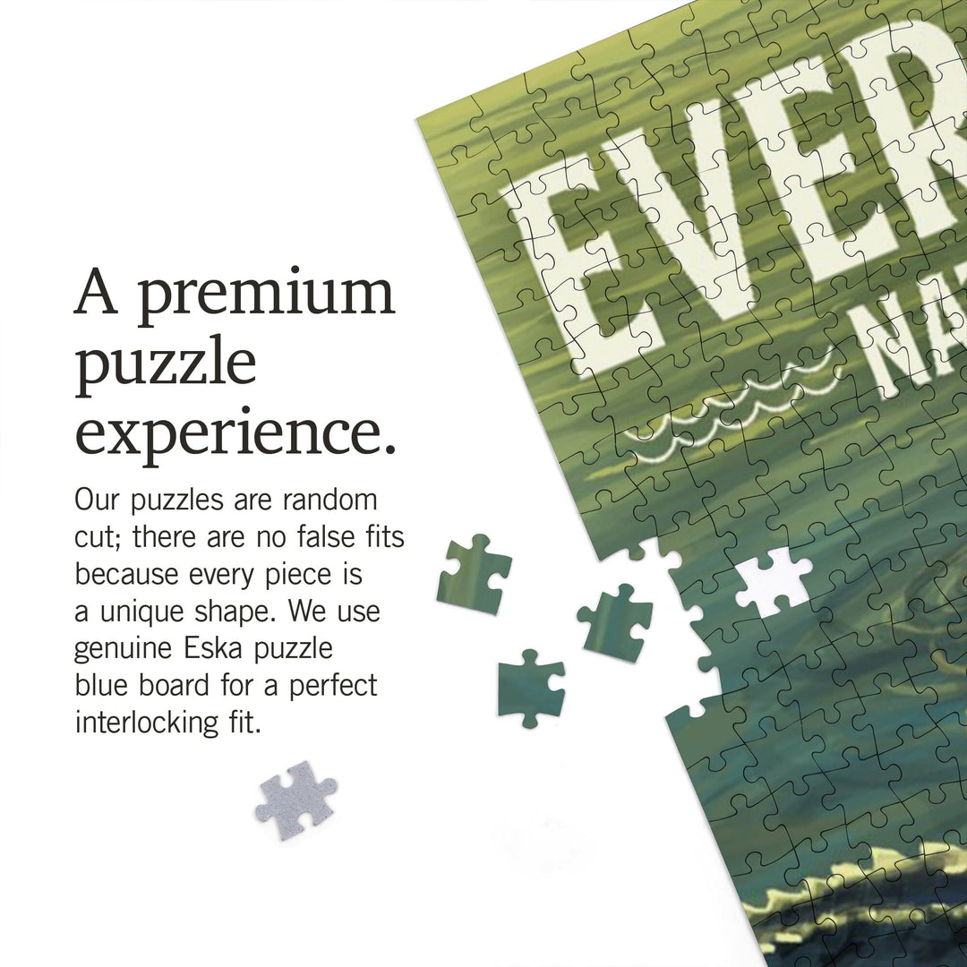 Everglades National Park, Florida, Alligators, Jigsaw Puzzle Puzzle Lantern Press 