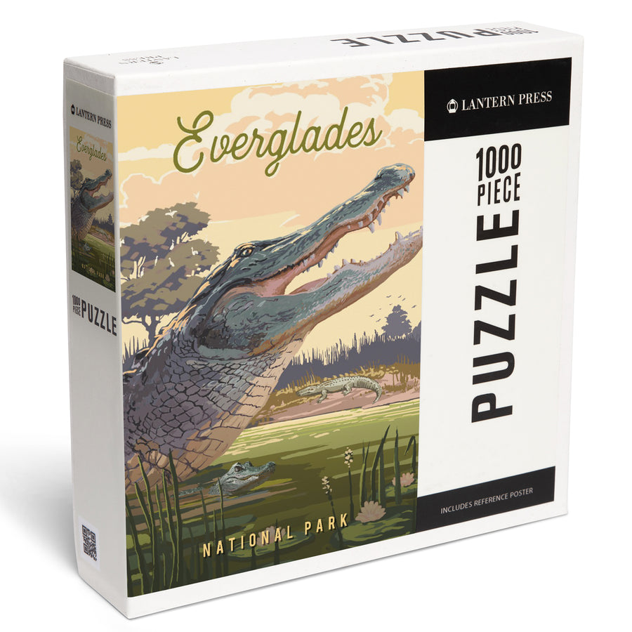 Everglades National Park, Florida, Painterly National Park Series, Jigsaw Puzzle Puzzle Lantern Press 