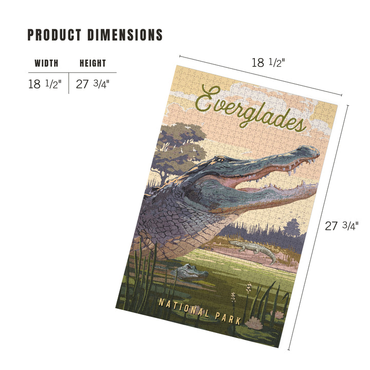 Everglades National Park, Florida, Painterly National Park Series, Jigsaw Puzzle Puzzle Lantern Press 