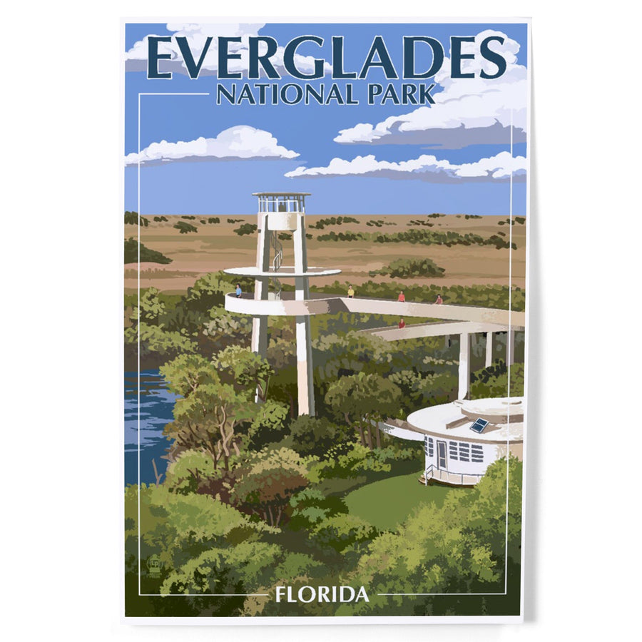 Everglades National Park, Florida, Shark Valley Tower, Art & Giclee Prints Art Lantern Press 