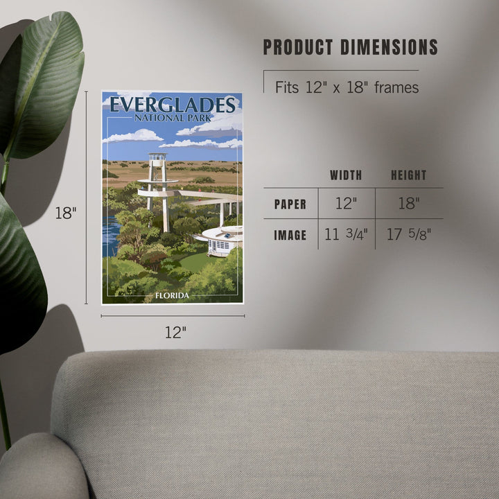 Everglades National Park, Florida, Shark Valley Tower, Art & Giclee Prints Art Lantern Press 