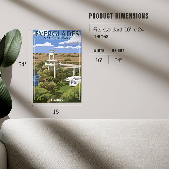 Everglades National Park, Florida, Shark Valley Tower, Art & Giclee Prints Art Lantern Press 