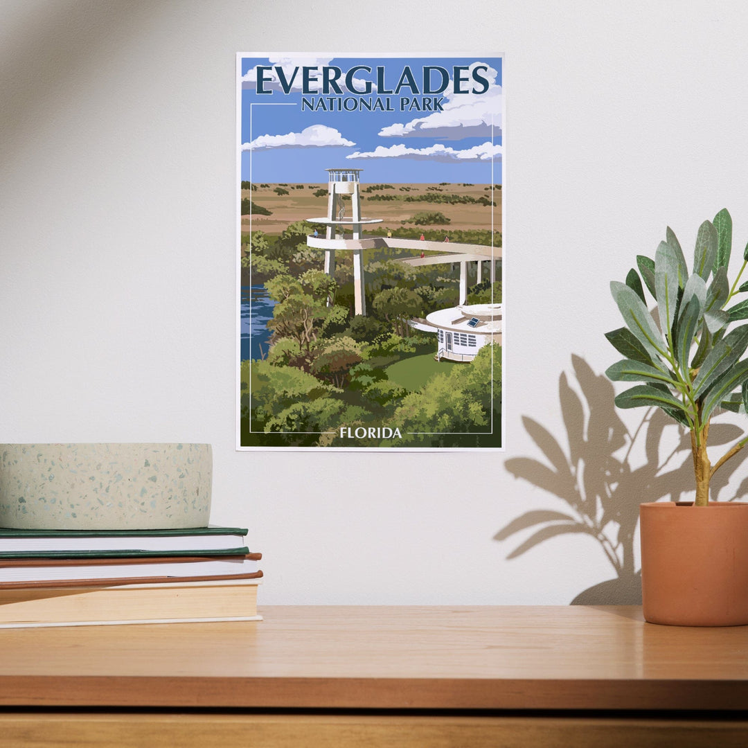 Everglades National Park, Florida, Shark Valley Tower, Art & Giclee Prints Art Lantern Press 