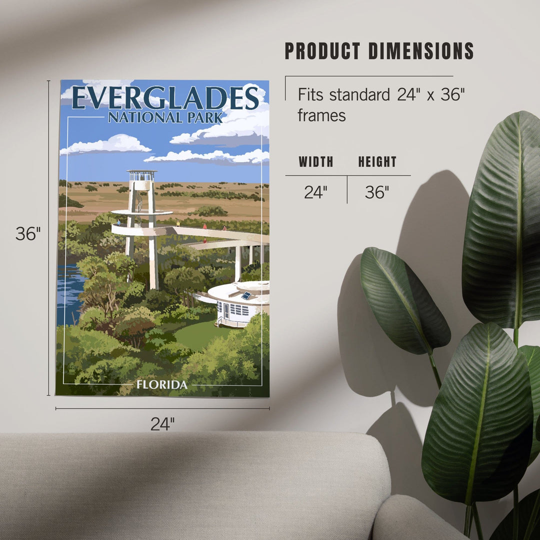 Everglades National Park, Florida, Shark Valley Tower, Art & Giclee Prints Art Lantern Press 