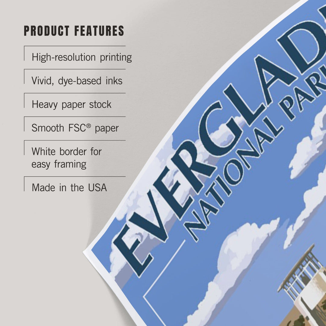 Everglades National Park, Florida, Shark Valley Tower, Art & Giclee Prints Art Lantern Press 