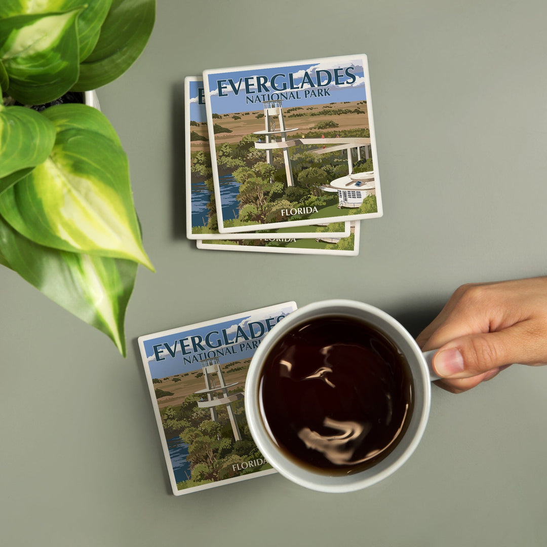 Everglades National Park, Florida, Shark Valley Tower, Coasters Coasters Lantern Press 