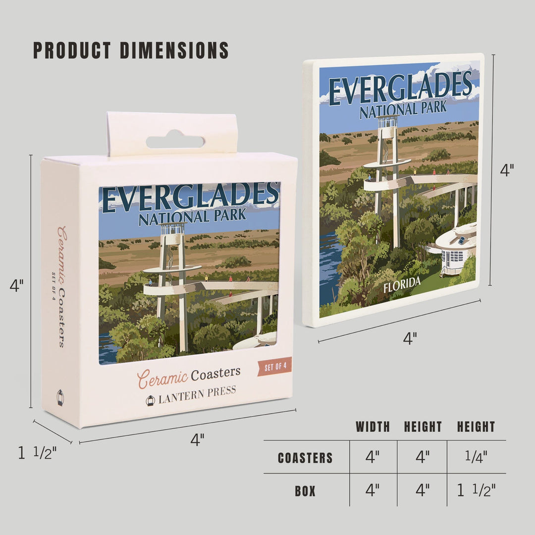 Everglades National Park, Florida, Shark Valley Tower, Coasters Coasters Lantern Press 