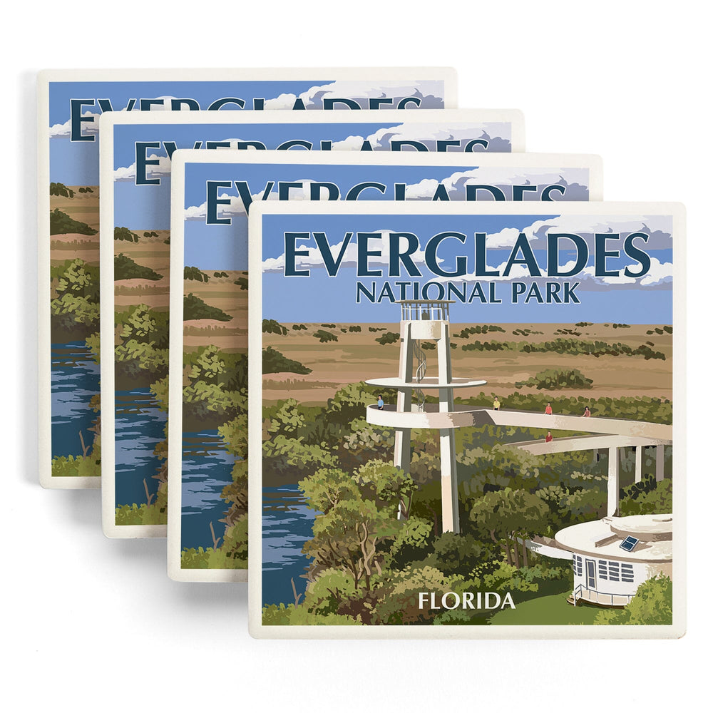 Everglades National Park, Florida, Shark Valley Tower, Coasters Coasters Lantern Press 