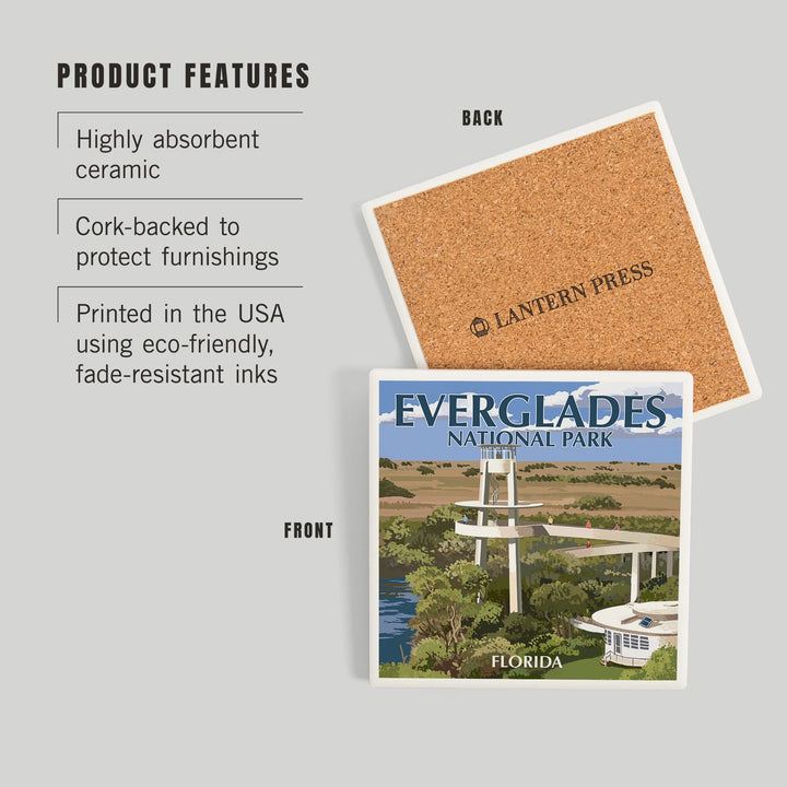 Everglades National Park, Florida, Shark Valley Tower, Coasters Coasters Lantern Press 