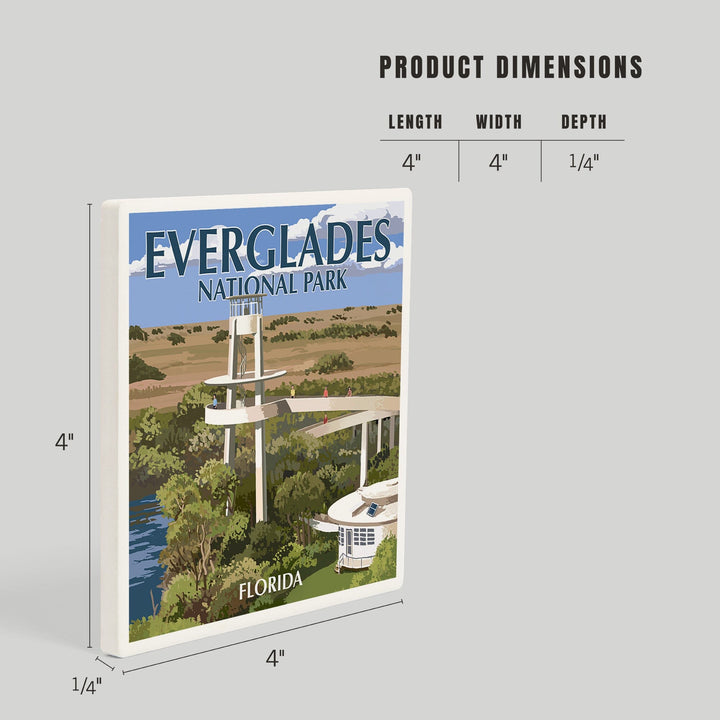 Everglades National Park, Florida, Shark Valley Tower, Coasters Coasters Lantern Press 
