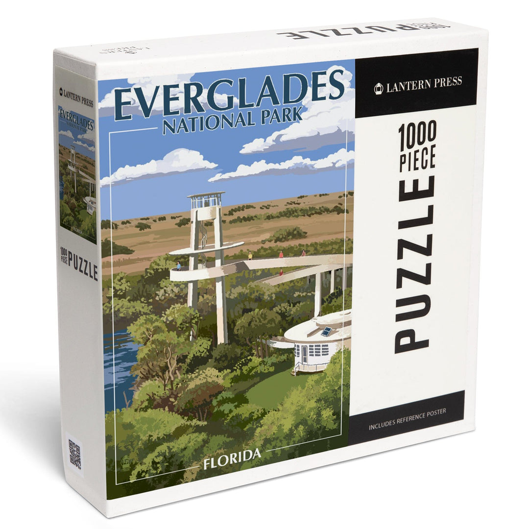 Everglades National Park, Florida, Shark Valley Tower, Jigsaw Puzzle Puzzle Lantern Press 