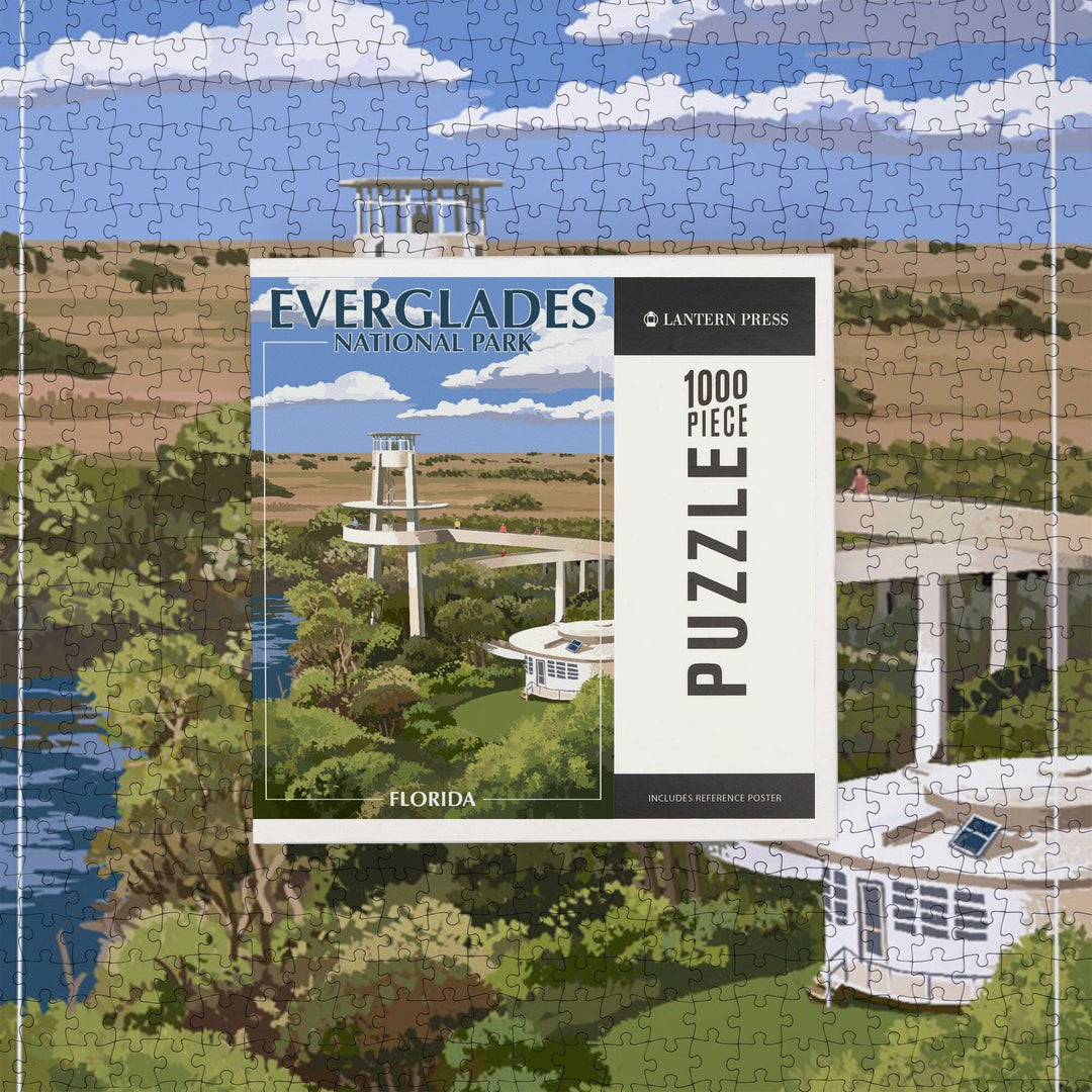 Everglades National Park, Florida, Shark Valley Tower, Jigsaw Puzzle Puzzle Lantern Press 