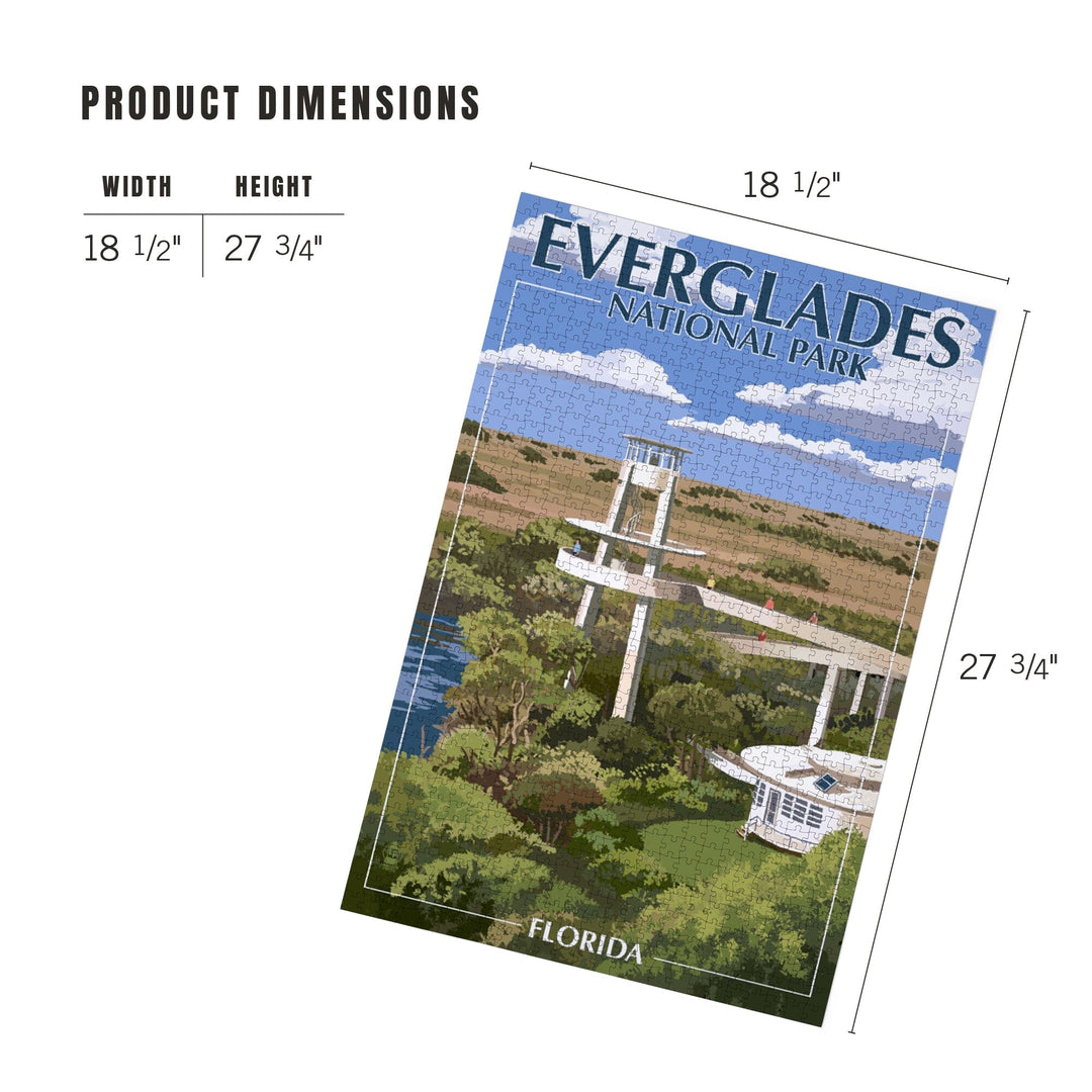 Everglades National Park, Florida, Shark Valley Tower, Jigsaw Puzzle Puzzle Lantern Press 