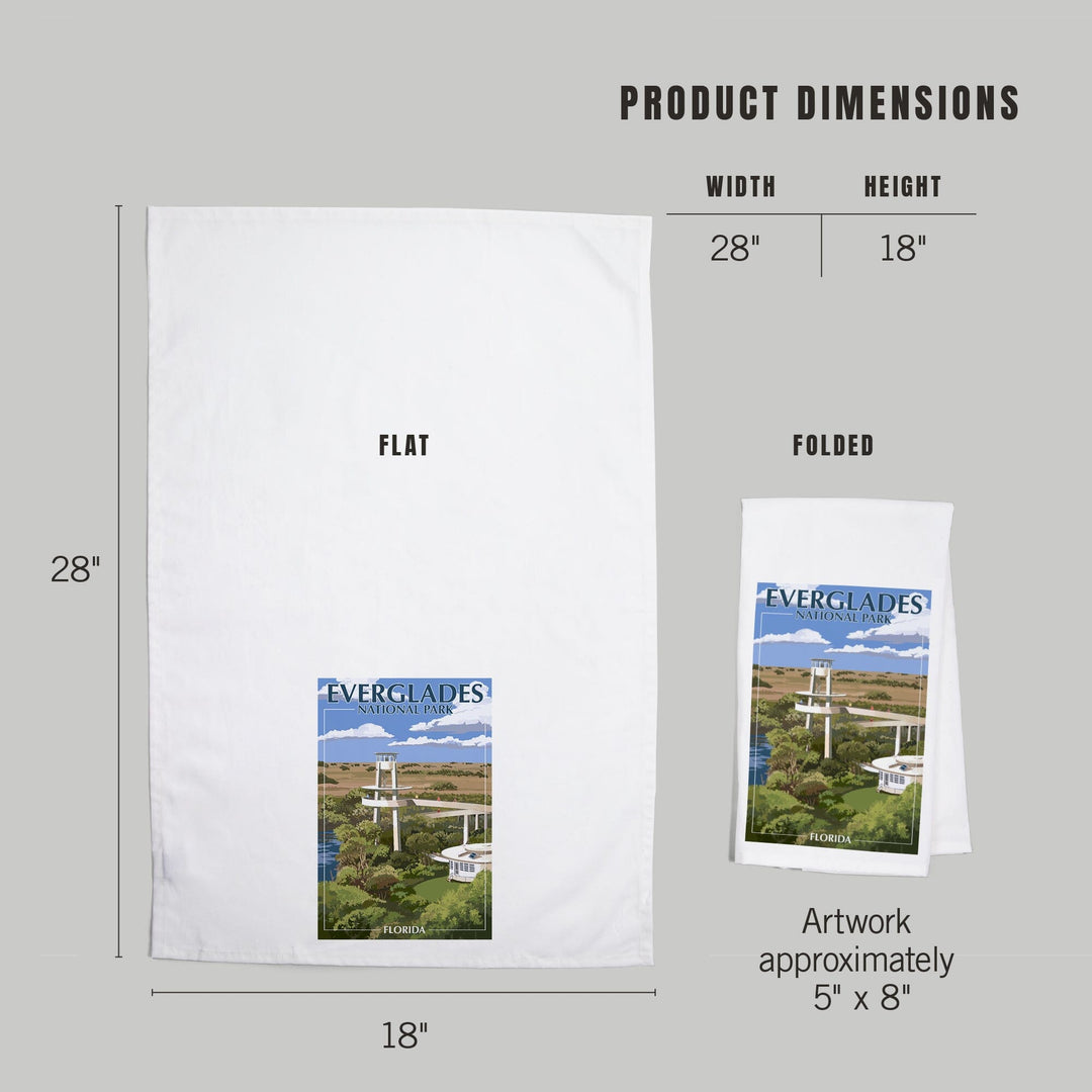 Everglades National Park, Florida, Shark Valley Tower, Organic Cotton Kitchen Tea Towels Kitchen Lantern Press 