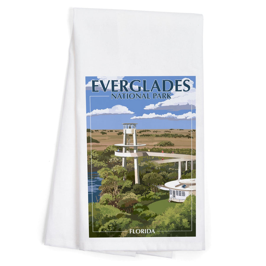 Everglades National Park, Florida, Shark Valley Tower, Organic Cotton Kitchen Tea Towels Kitchen Lantern Press 
