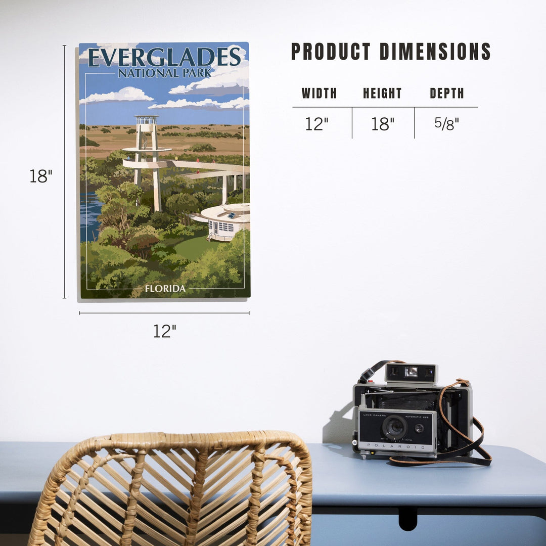 Everglades National Park, Florida, Shark Valley Tower, Wood Signs and Postcards Wood Lantern Press 
