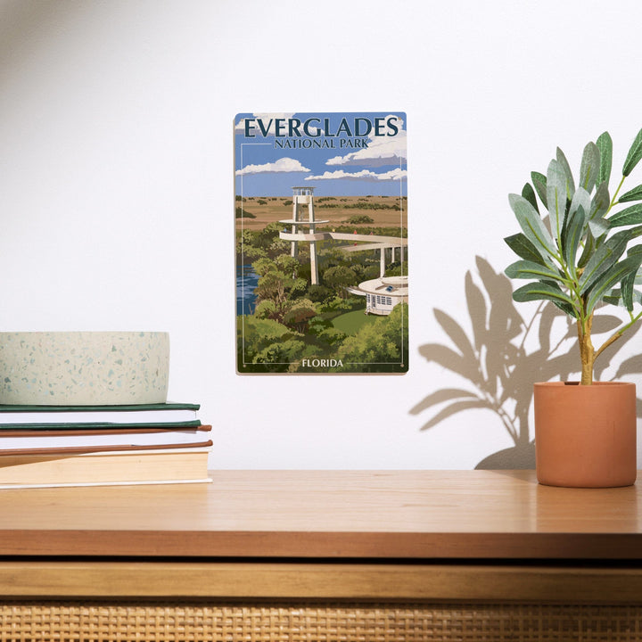 Everglades National Park, Florida, Shark Valley Tower, Wood Signs and Postcards Wood Lantern Press 