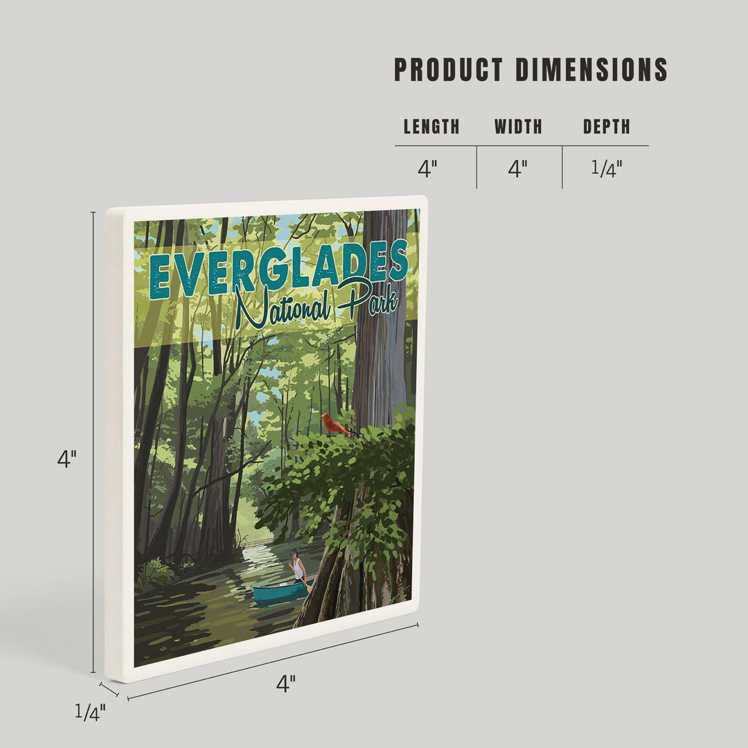 Everglades National Park, River View, Coasters Coasters Lantern Press 