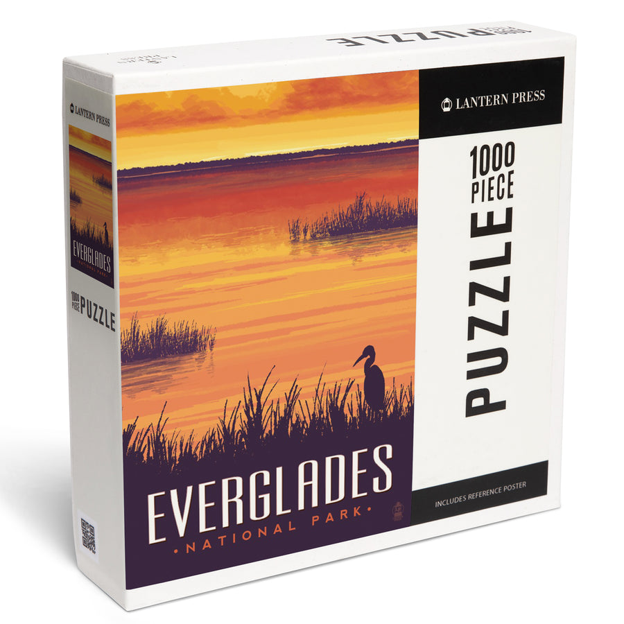 Everglades National Park, Sunset, Jigsaw Puzzle Puzzle Lantern Press 