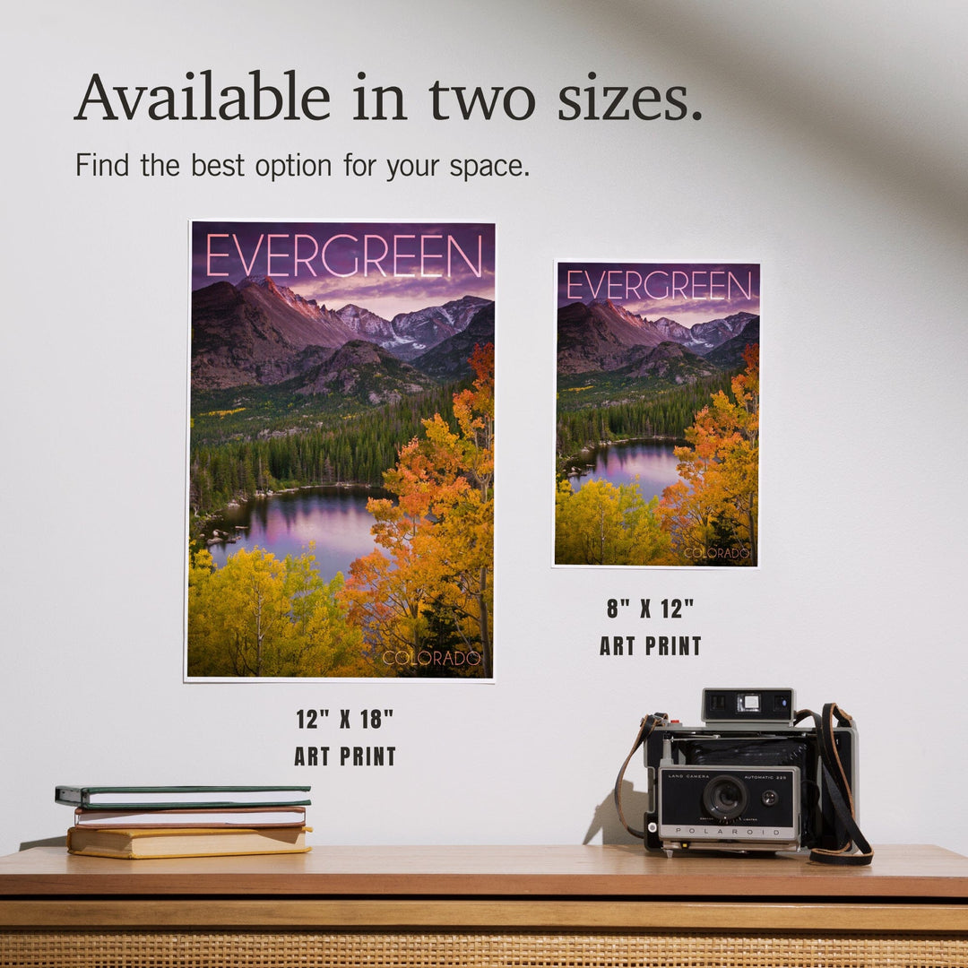 Evergreen, Colorado, Rocky Mountain National Park, Purple Sunset and Lake, Photography, Art & Giclee Prints Art Lantern Press 